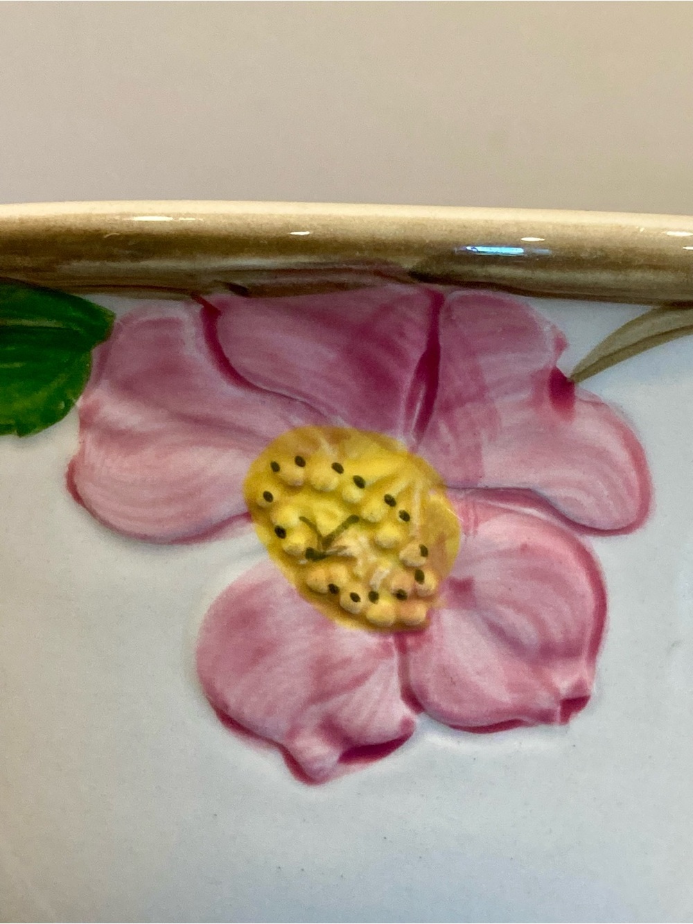 Franciscan Earthenware Hand-Painted Desert Rose 6” Mixing Bowl 1960s Vintage USA - Picture 3 of 16